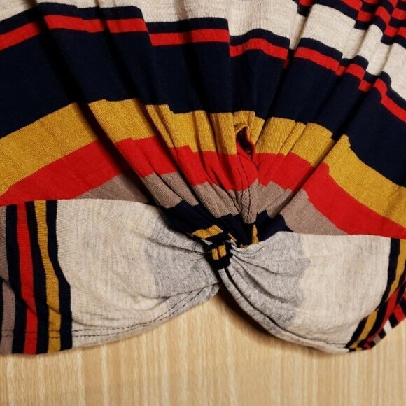 Gage Womens Knit Striped Long Sleeve Cropped Top Medium - Picture 3 of 5